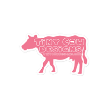 Load image into Gallery viewer, "Moo Merch" Cow Sticker - Dark Pink