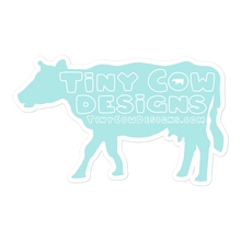 Load image into Gallery viewer, "Moo Merch" Cow Sticker - Blue