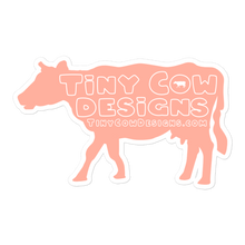 Load image into Gallery viewer, "Moo Merch" Cow Sticker - Peach