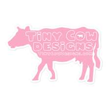 Load image into Gallery viewer, "Moo Merch" Cow Sticker - Light Pink