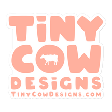 Load image into Gallery viewer, "Moo Merch" Logo Sticker - Peach