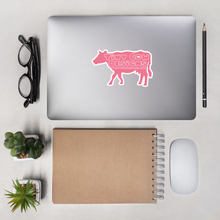 Load image into Gallery viewer, "Moo Merch" Cow Sticker - Dark Pink