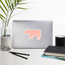 Load image into Gallery viewer, "Moo Merch" Cow Sticker - Peach
