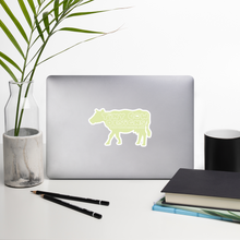 Load image into Gallery viewer, "Moo Merch" Cow Sticker - Green