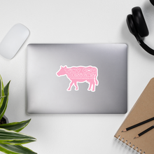 Load image into Gallery viewer, "Moo Merch" Cow Sticker - Light Pink