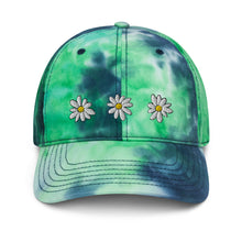 Load image into Gallery viewer, "Daisies" Embroidered Tie Dye Hat