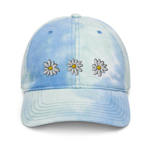 Load image into Gallery viewer, "Daisies" Embroidered Tie Dye Hat