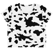 Load image into Gallery viewer, Natural Cow Print Crop Top
