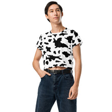 Load image into Gallery viewer, Natural Cow Print Crop Top
