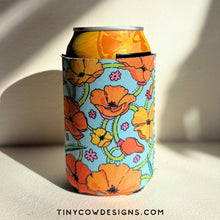 Load image into Gallery viewer, California Poppies Can Cooler
