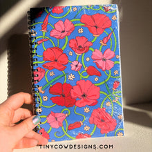 Load image into Gallery viewer, Red Poppies Spiral Notebook
