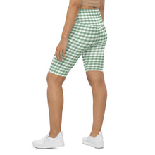 Load image into Gallery viewer, Biker Shorts - Sage Green Gingham
