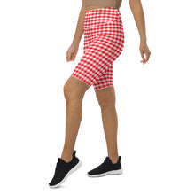 Load image into Gallery viewer, Biker Shorts - Red Gingham
