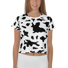 Load image into Gallery viewer, Natural Cow Print - Cropped Tee
