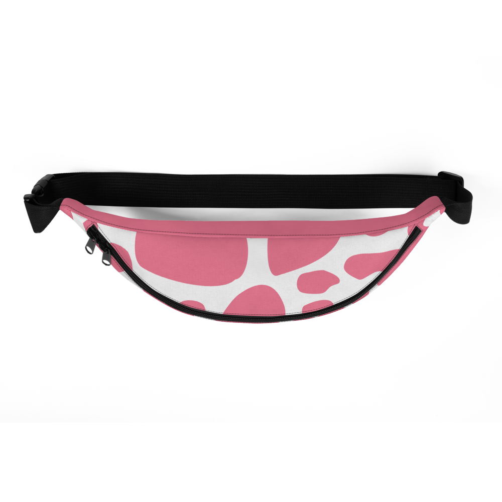 Moo Merch Fanny Pack Pink Cow Print Tiny Cow Designs