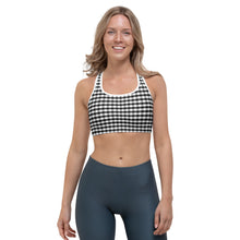 Load image into Gallery viewer, Sports Bra - Black Gingham
