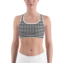 Load image into Gallery viewer, Sports Bra - Black Gingham
