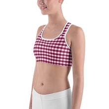 Load image into Gallery viewer, Sports Bra - Berry Gingham

