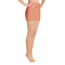 Load image into Gallery viewer, Yoga Shorts - Fireside Gingham
