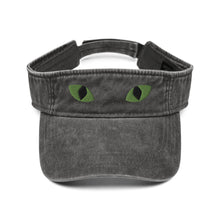 Load image into Gallery viewer, &quot;Cat Eyes&quot; Denim Visor
