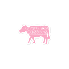 Load image into Gallery viewer, &quot;Moo Merch&quot; Cow Sticker - Light Pink
