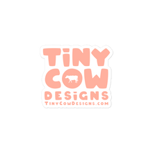 Load image into Gallery viewer, &quot;Moo Merch&quot; Logo Sticker - Peach
