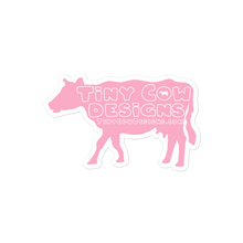 Load image into Gallery viewer, &quot;Moo Merch&quot; Cow Sticker - Light Pink
