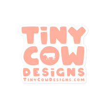 Load image into Gallery viewer, &quot;Moo Merch&quot; Logo Sticker - Peach
