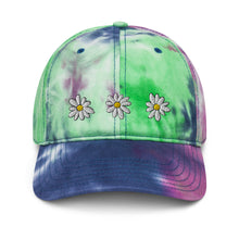 Load image into Gallery viewer, &quot;Daisies&quot; Embroidered Tie Dye Hat
